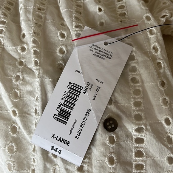 Ana Eyelet Peasant Blouse Size XL - Picture 7 of 7